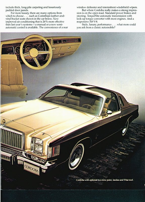 1979 Chrysler Cordoba Brochure Page 2